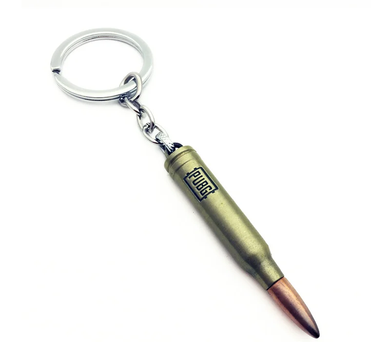 Wholesale Custom Bullet Key Chain Bronze 3D Shotgun Bullet Keyring Hot Game Final Approach Metal Keychain for Men