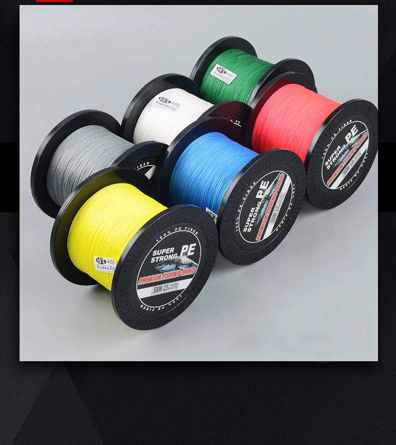 Custom 500m String Fishing Line Pe Most Powerful Abrasion Resistant 4