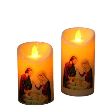 DECOMELODY 3-Pack Flameless Electric LED Candle Lamps – Red Flickering Lights For Cemetery, Grave, Garden, Memorial Decor