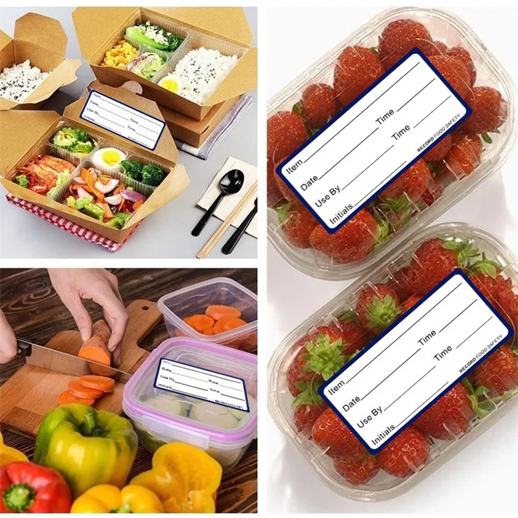 Wholesale Customized Food Storage Date Label Stickers Pet Food Lollipops Cosmetics Beverages Glossy Matte BOPP Vinyl Carton