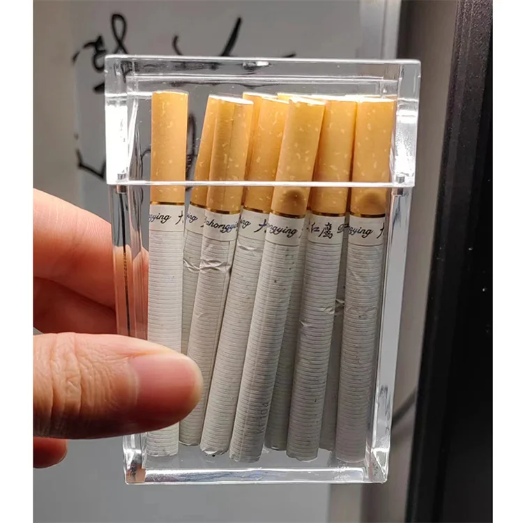 clear glitter cigarette case Girls Smoking Accessories Ladies Clear Glitter Pink Plastic Cigarette  Holder Box Cigarette Case for Women