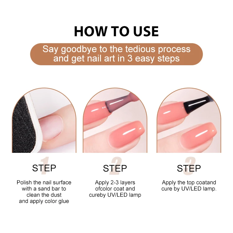 2023 Rubber Base Coat Uv Led Gel 10ml Gel Nail Polish With Free Samples