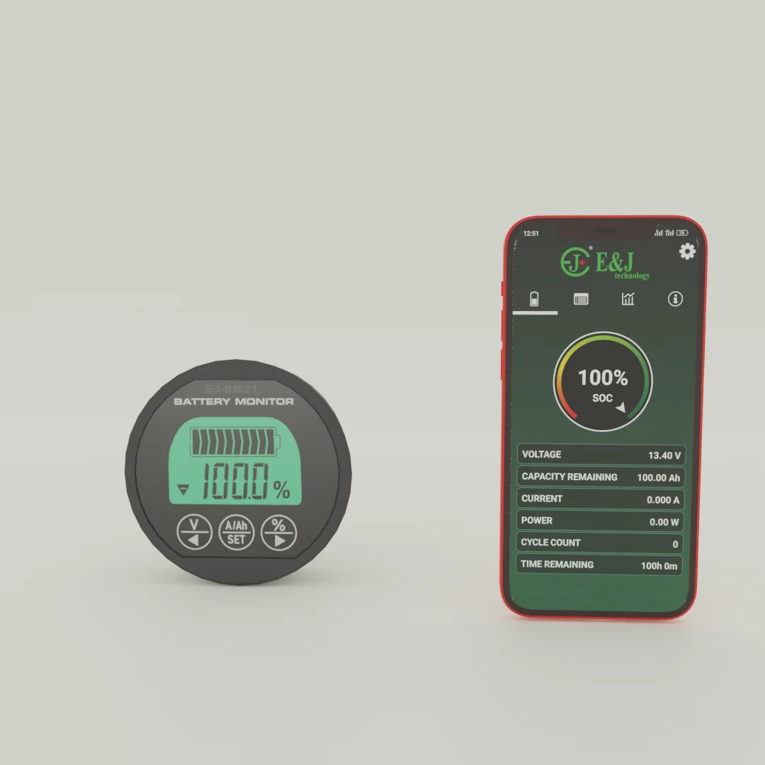 EJ BM21 Lithium Battery Capacity Indicator Lifepo4 Smart Shunt Battery Monitor 500a bluetooth