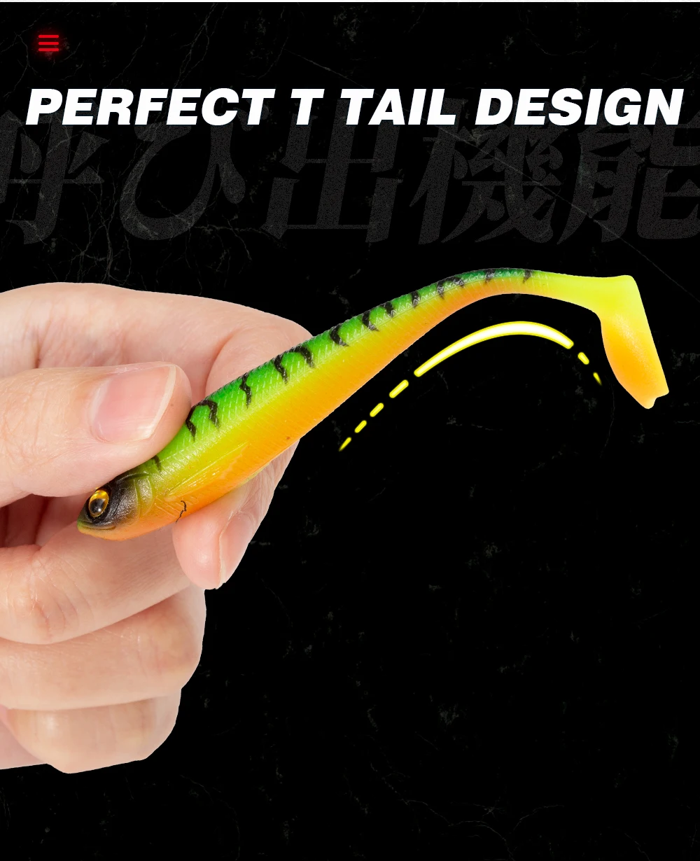 Wholesale Soft Plastic Fishing Bass Lures Large Paddle Tail Lure 9cm
