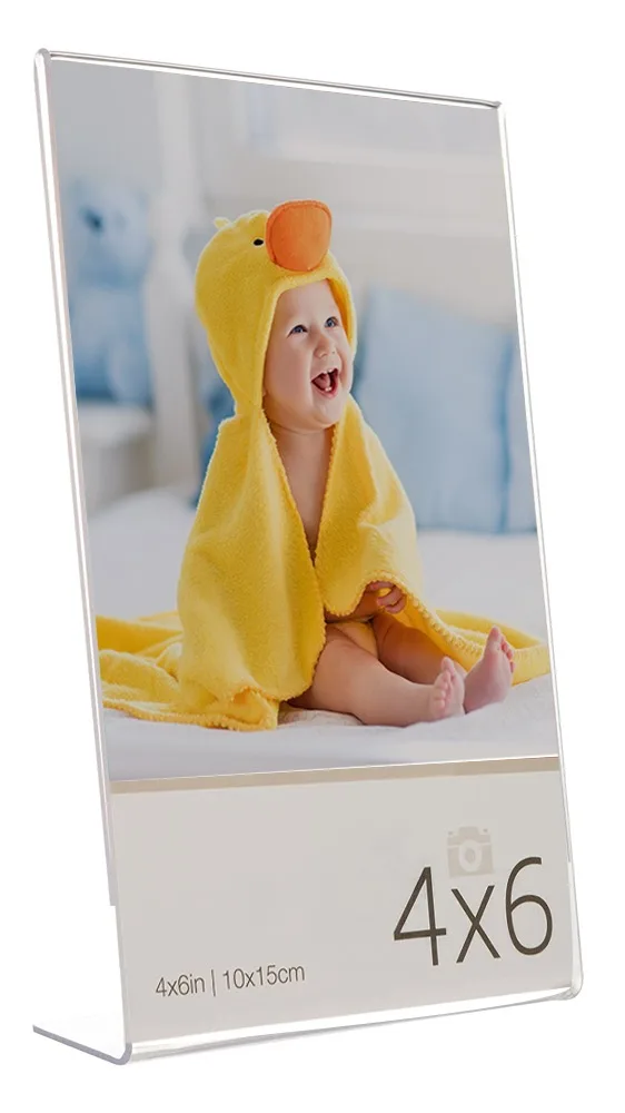 Acrylic Picture Frame 5x7 Clear Freestanding Double Sided Frameless Photo Frames