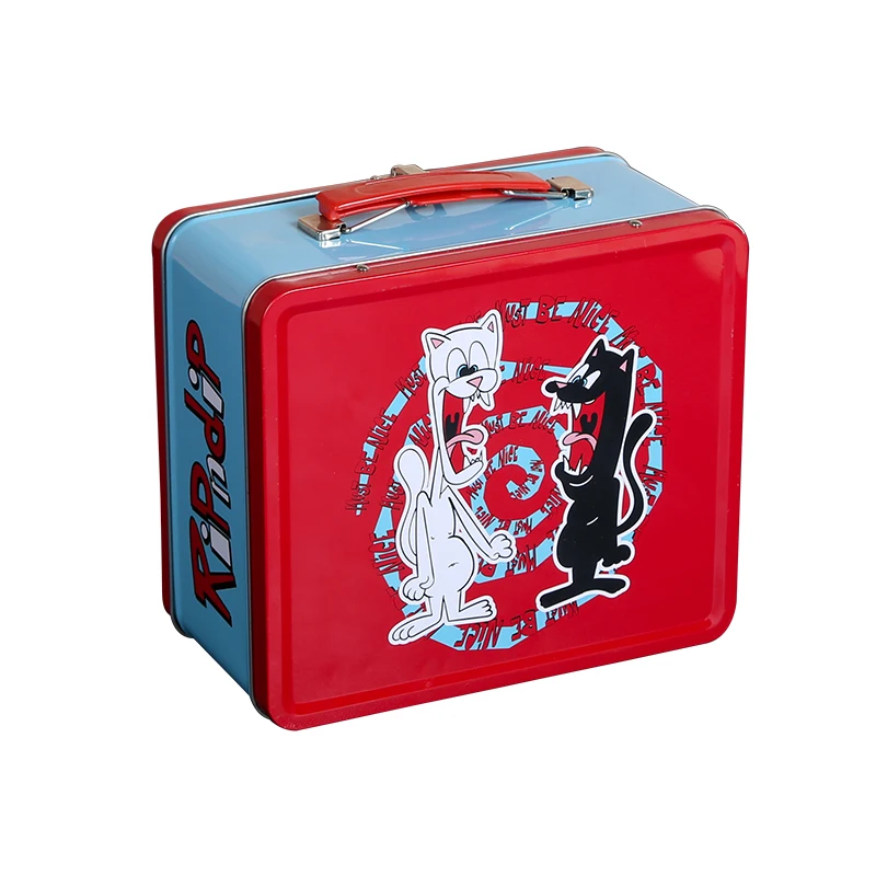 Tin Lunch Box In Cans Lunch Tin Box With Handle Metal Tin Lunchbox