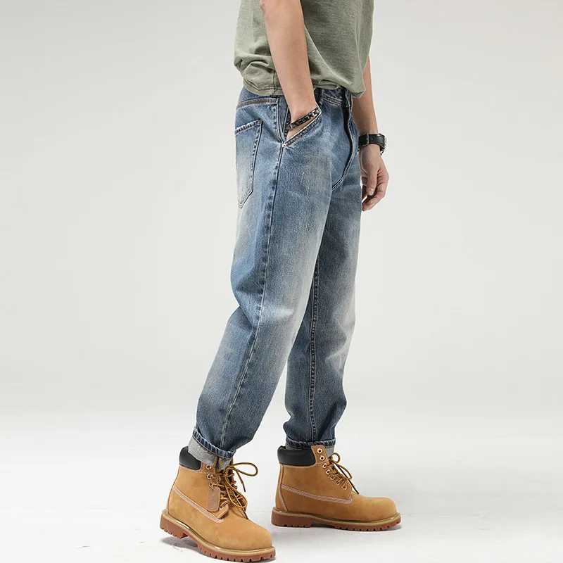 Pantalones Vaqueros De Estilo Retro Para Hombre,Jeans Rectos Holgados De  Marca A La Moda,De Talla Grande,Informales,Con Zanahoria,Anchos - Buy Nueva  Moda De Calle Denim Pantalones,Retro Marca De Moda Suelta Pantalones  Rectos,Los Hombres