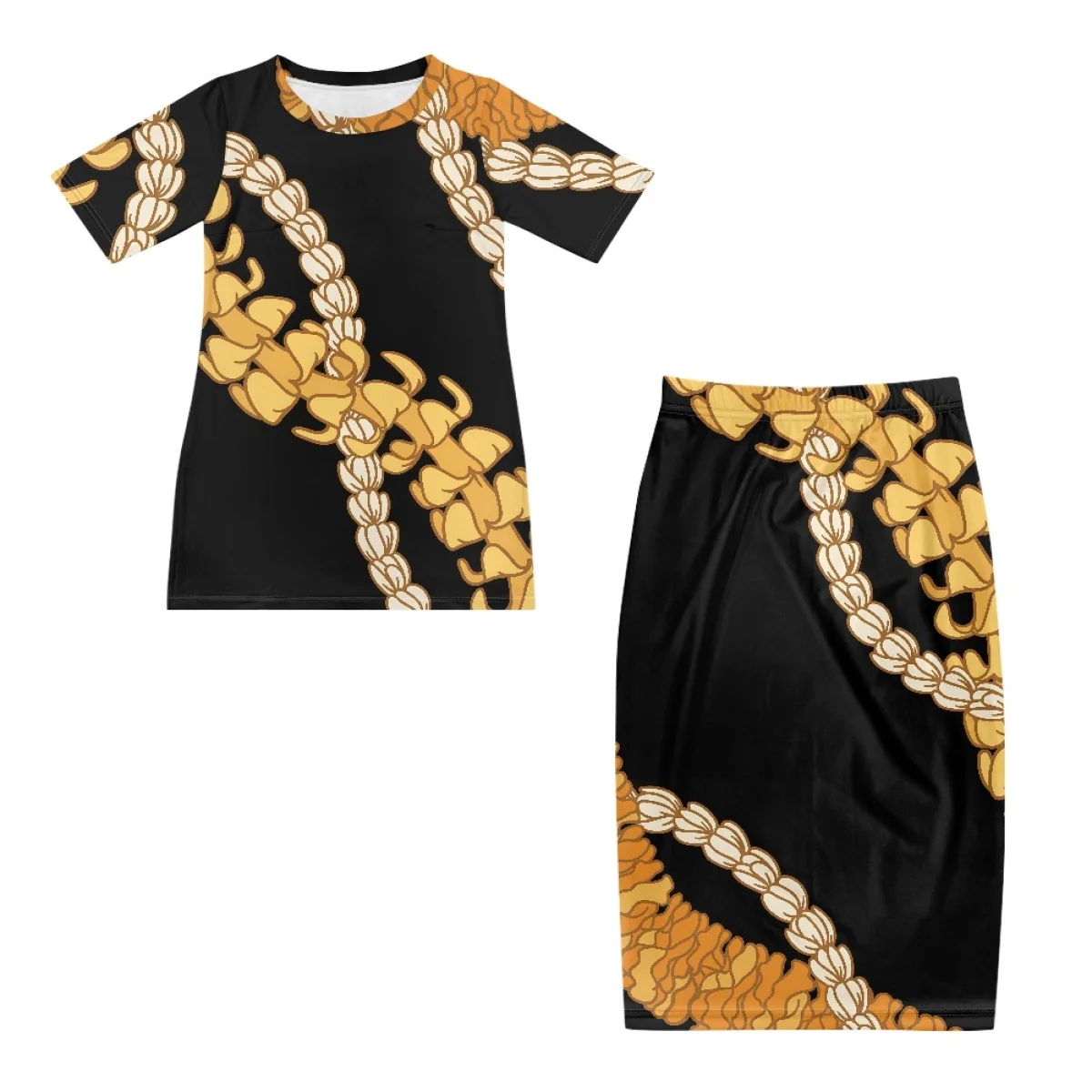 Latest Polynesian Tribal Design Styles Summer Women Custom Print Hibiscus Dress Short Sleeve Evening Gowns for Women Dress Long