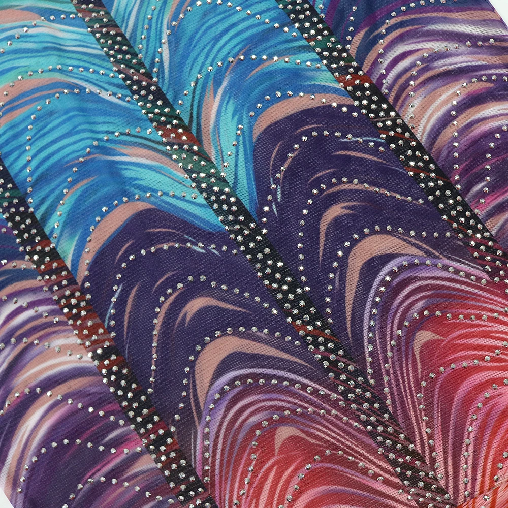 Restocked CY901412 Ombre Rhinestone Maxi Dress Sleeveless Printed Bodycon Rainbow Fish Woman Dresses 2026