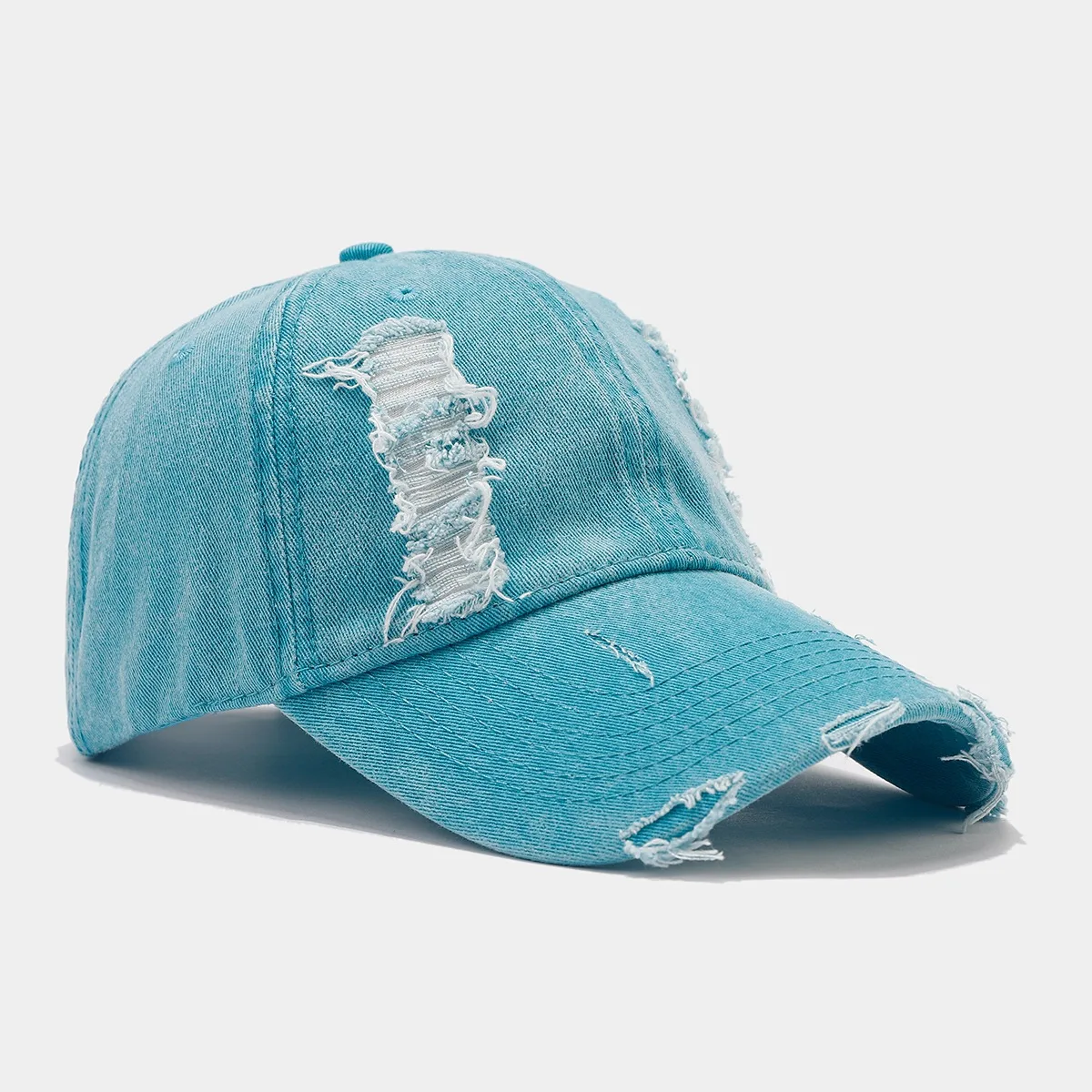 【BOHEMIAN SEOUL】25ss GLITCH WASHED DENIM BALL CAP BOHEMIAN SEOUL] GLITCH WASHED DENIM BALL CAP, SNOW GRAY 正規
