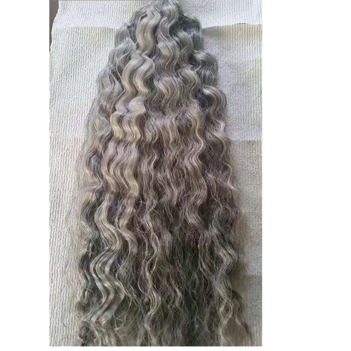 gray human hair extensions