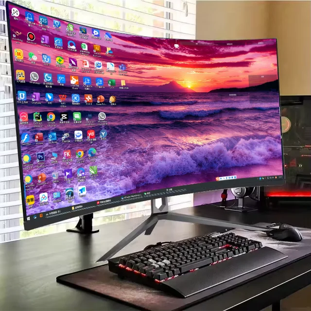 Monitor 32 Inch Curved Borderless Professional 4k Gaming Monitors Lcd Monitors for Desktop