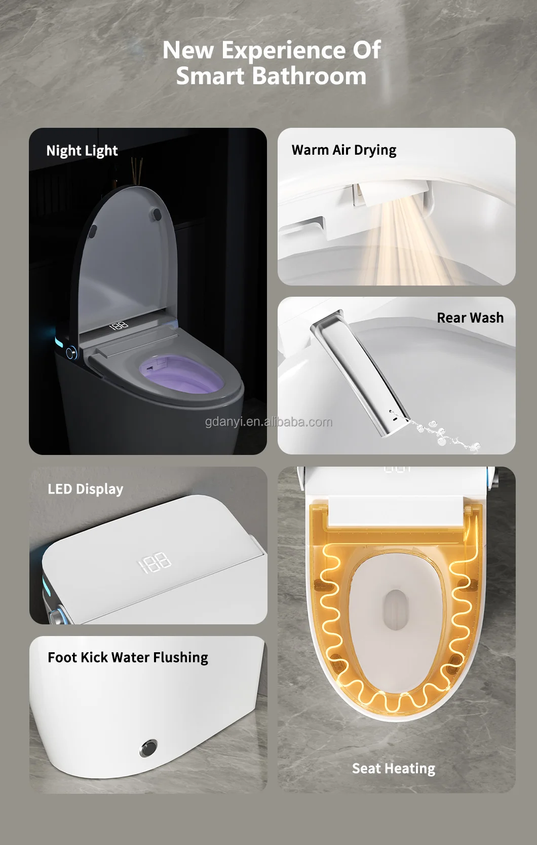 Smart Toilet - Modern Inodoro Foot Sensor Sanitary Ware