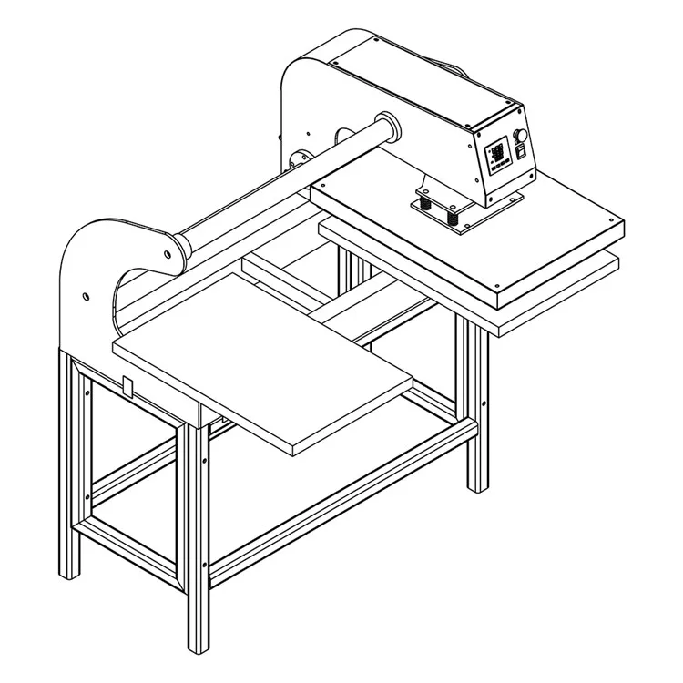 40x60 Dual Heat Press for t Shirt Semi-automatic Heat Press Machines factory