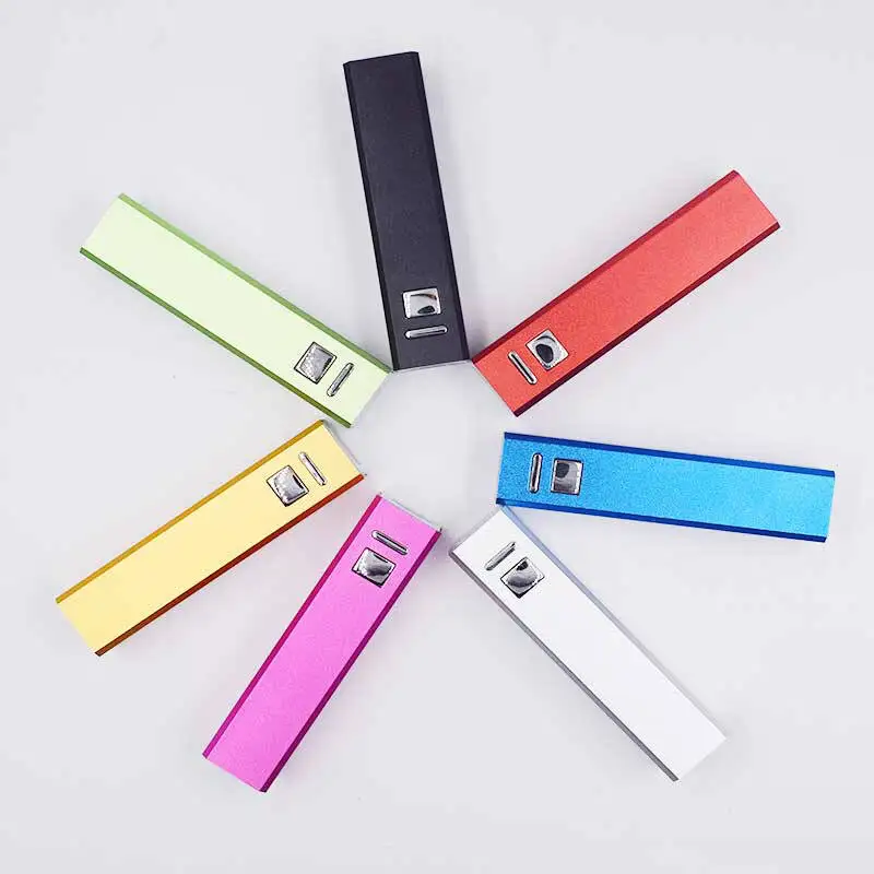 2600mAh Ultra Slim Mini 1200mAh Portable Power Bank with Micro USB Input Quick Charge Custom Logo for Mobile