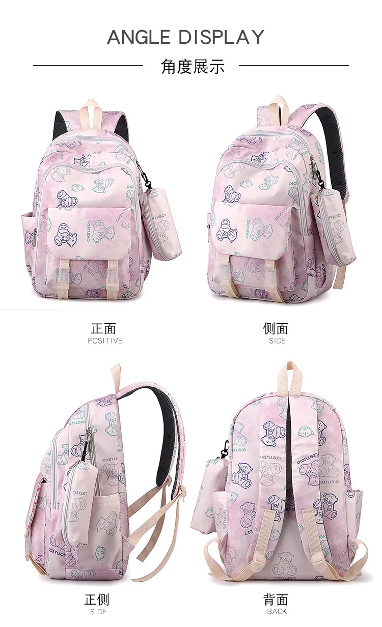 Hot New College Students Teenager Campus High Quality Cute Shoulder Bag Girls' School Bag Large Capacity Casual Travel Bag