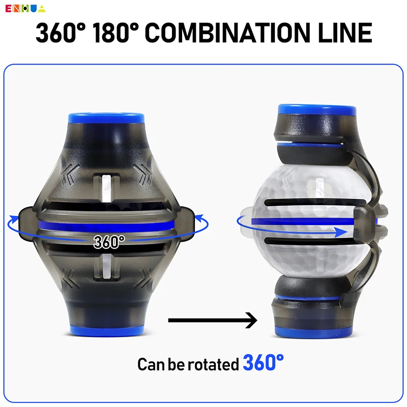 OEM ODM 360 градусов круглая и круглая шариковая линия для гольфа с 2 ручками маркер для рисования инструмент для выравнивания заводской поставщик