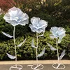 Light blue and white with pole base