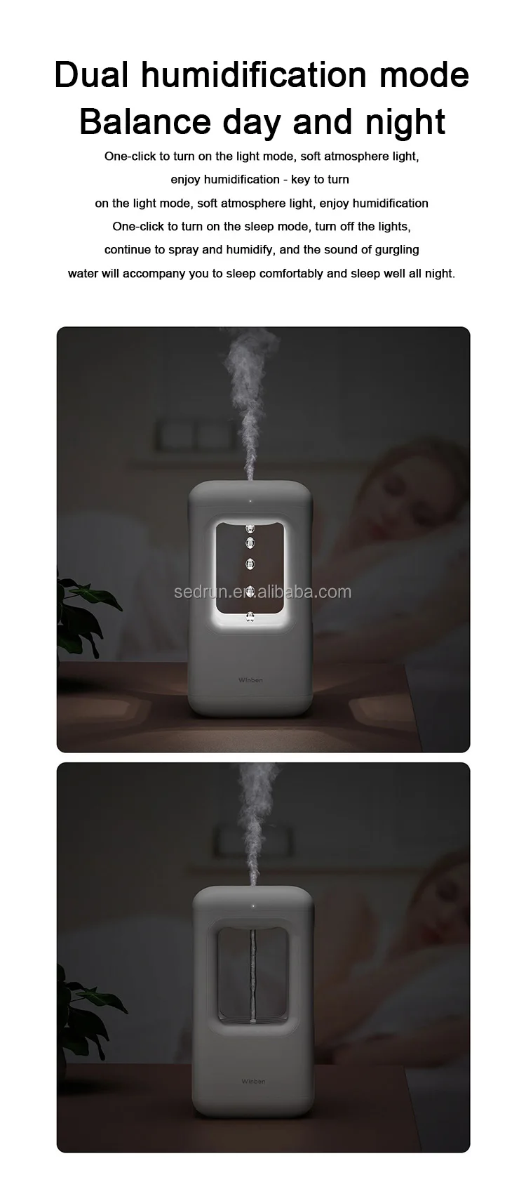 2022 Innovative Cool Mist Nebulizer Anti Gravity Water Drop Diffuser