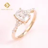 Oro amarillo de 10k + diamante cultivado en laboratorio