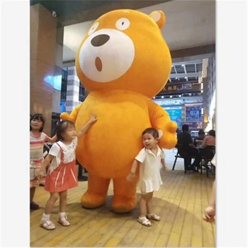 Christmas stage decoration Lovely inflatable bear characters cartoon , inflatable mascot bear inflatable yellow cute gummy bear