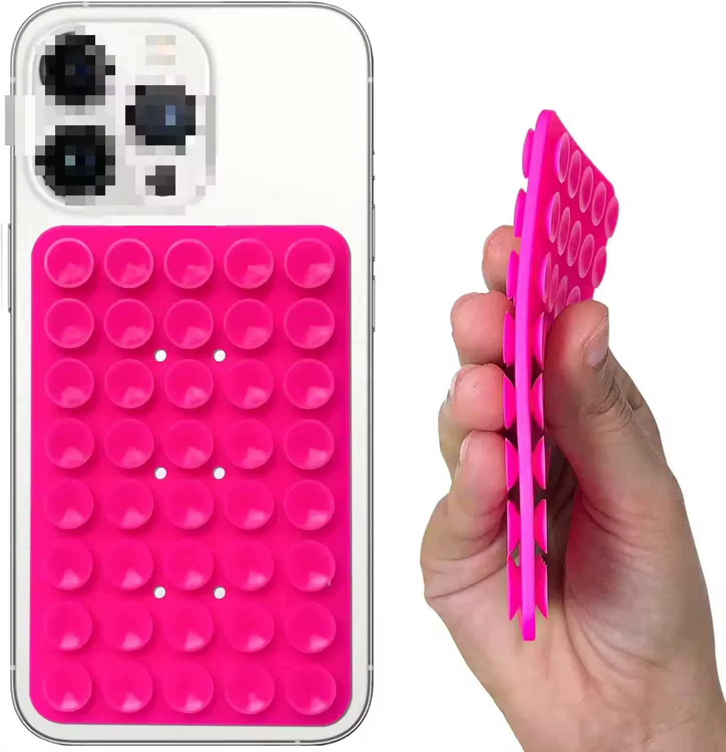 Silicone Suction Phone Case Adhesive Mount Hands-Free Strong Grip Holder for Selfies and Videos - iPhone and Android Compatible Silicone Suction Phone Case Adhesive Mount Hands-Free Strong Grip Holder for Selfies and Videos - iPhone and Android Compatible
