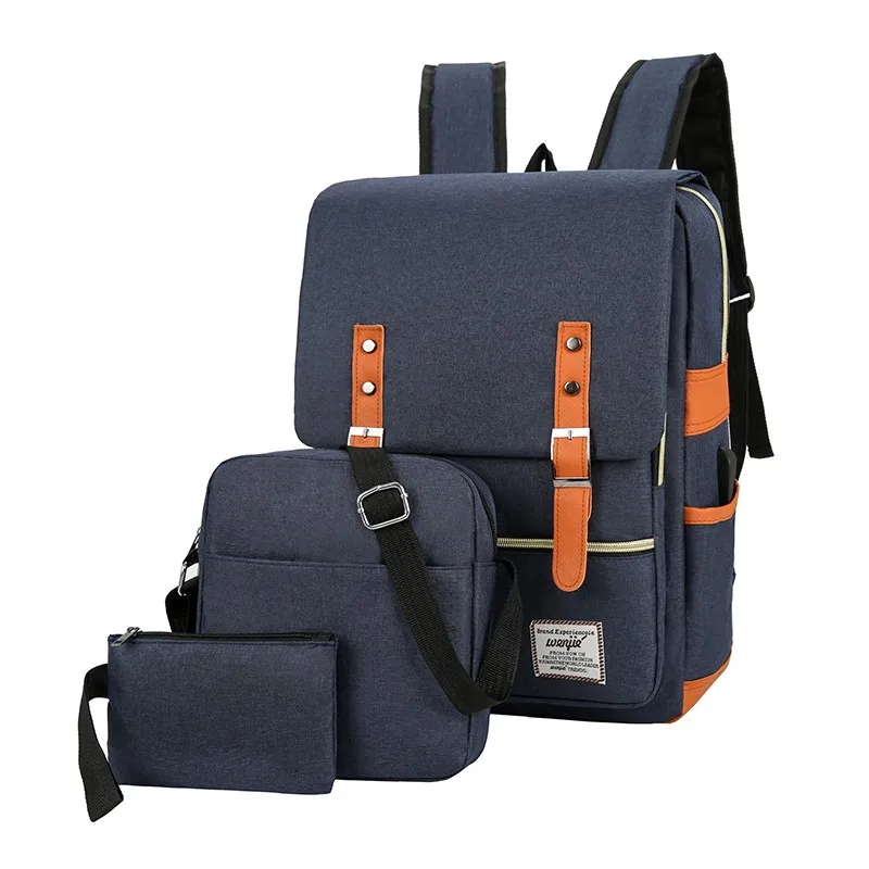 MARKSMAN Factory Wholesale Computer Backpack Set Large Capacity Business Travel Bag With USB Charging Port