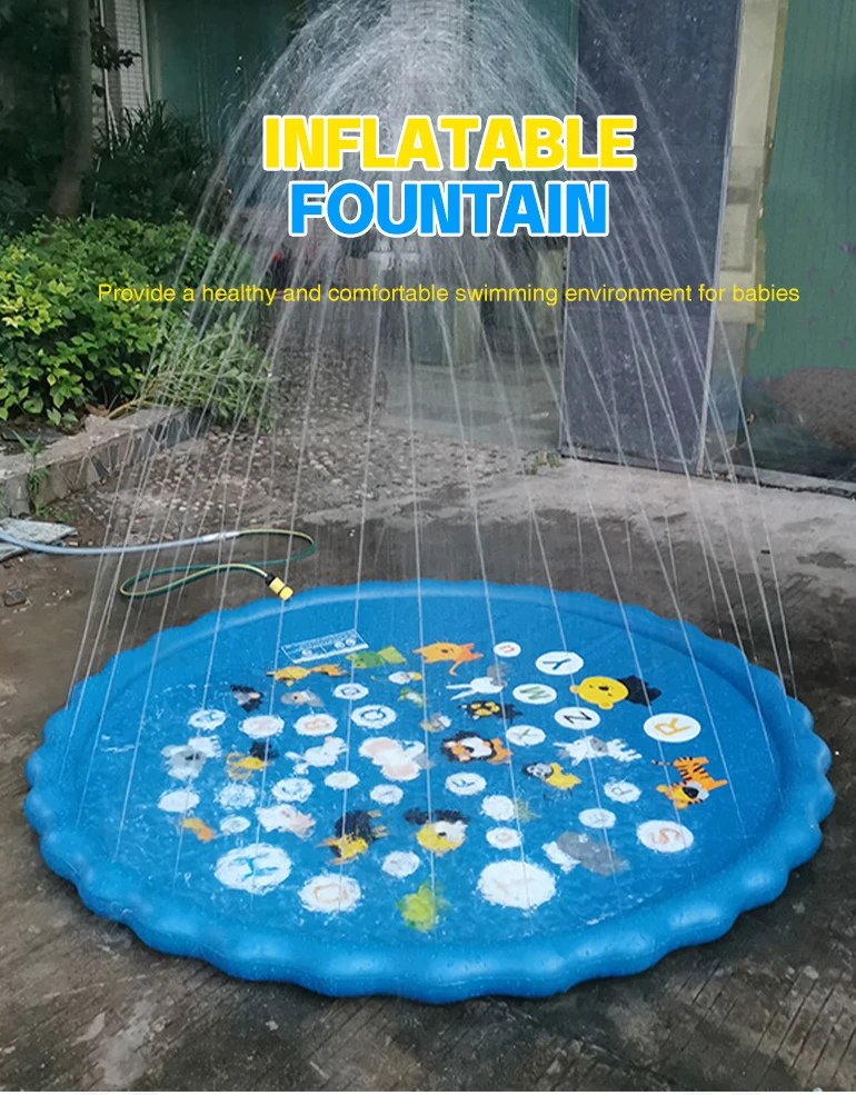 Cartoon Alphabet Sprinkler Mat for Kids