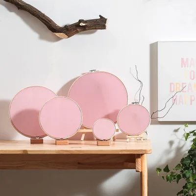 Настенная подвесная витрина для ювелирных изделий тарелка ожерелья цепи кольца сережек Бамбуковая стойка круглый держатель подставка-Органайзер