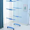 Blue three-layer clothes drying rack-170cm