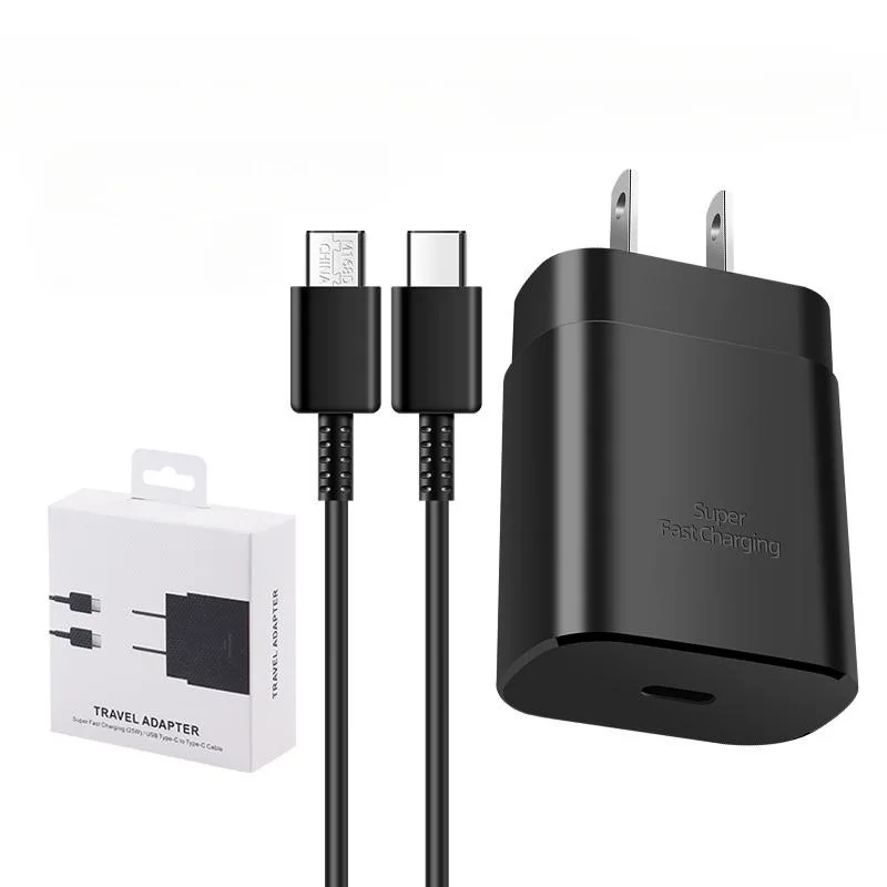 25W Original USB C Power Adapter Type C US UK Travel Wall Charger Super Fast Charger for Samsung S21 S22 Note10