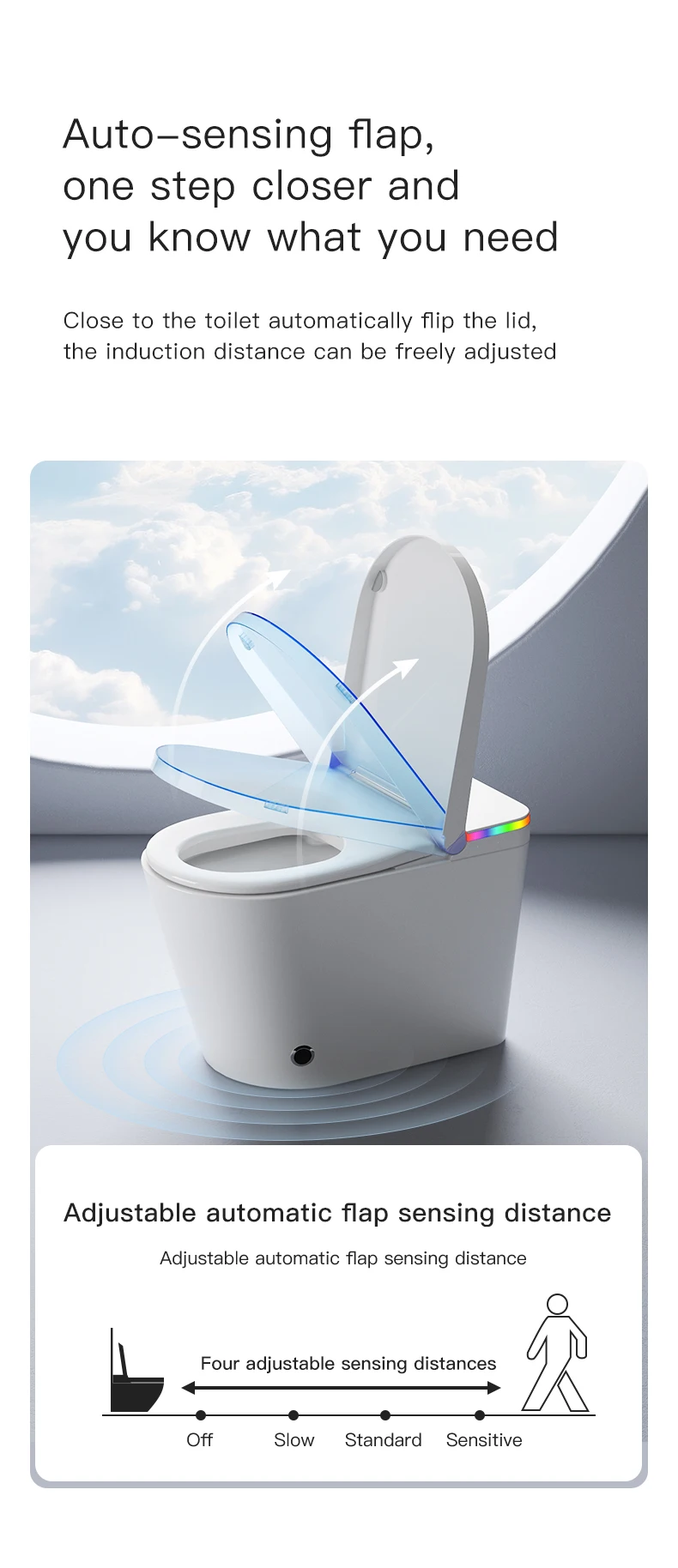 Modern high-end automatic toilet bidet CUPC certification bathroom sanitary wares floor intelligent smart toilets details