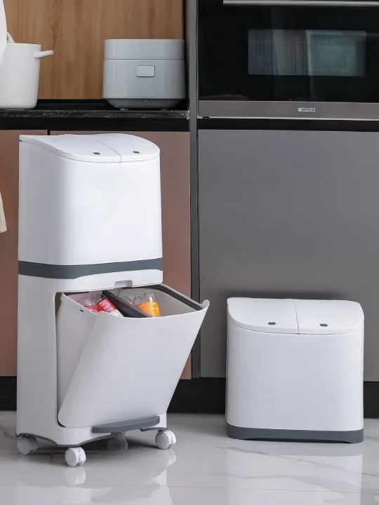 household kitchen big trash can plastic classified garbage can