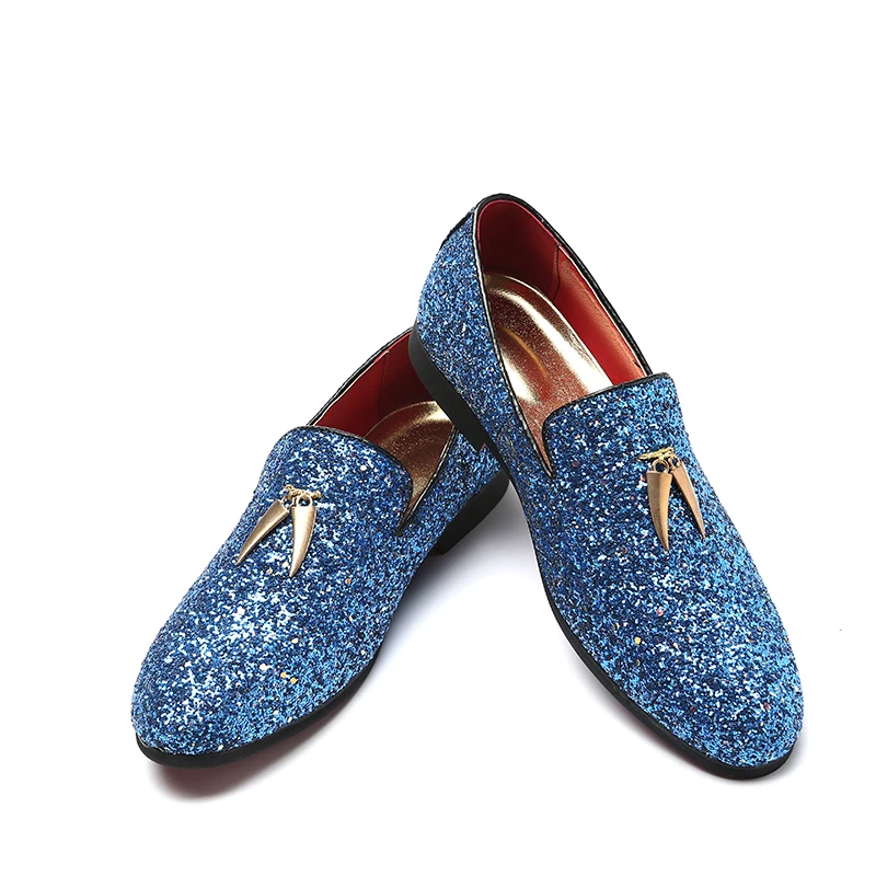 Низкий минимальный заказ, индивидуальный логотип бренда, однотонные свадебные туфли, высшего качества, блестки, плоская подошва, лоферы, мужские повседневные