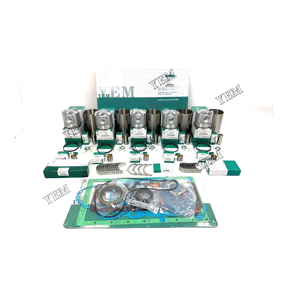 D5D Engine Overhaul Kit With Cylinder Piston Rings Liner Full Gasket Kit Bearings for Volvo Compact Wheel Loaders Engine