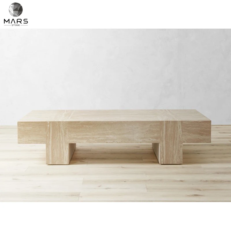 New Arrival Design Travertine Nice Coffee Table  Plinth Side Table Countertop for Hotel