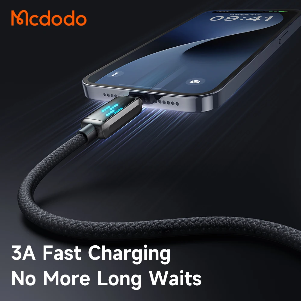 Mcdodo 525 USB Cable de carga rápida 3A Cables de teléfono de