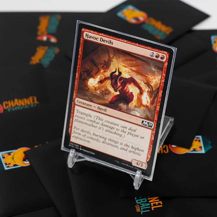 Custom Trading Card Sleeves Art Printed on Matte CPP Plastic Laminated with BOPP Material for Industrial Use