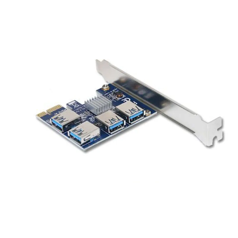 Pcie Card Slots 1 To 4 Pci Express 16x Riser Card Pci E 1x Slot 4 Pcie External Pcie Adapter Card Port Multiplier Buy Splitter Board 1 To 4 Pci E 1 Riser To