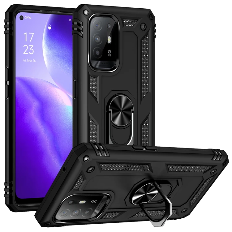HONLEN Custodia per OPPO Find X5 Lite/OPPO Reno7 5G (6.43 Inches) Cover per Telefono Aziendale con Retro in Pelle, Arancia