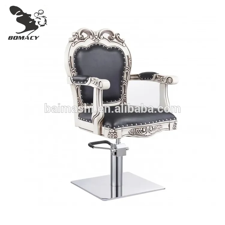 Bomacy High Density Foam Barber Chair Salon Stool Beauty Rolling Work Spa Cutting Portable Base Thick Hair Salon Stool