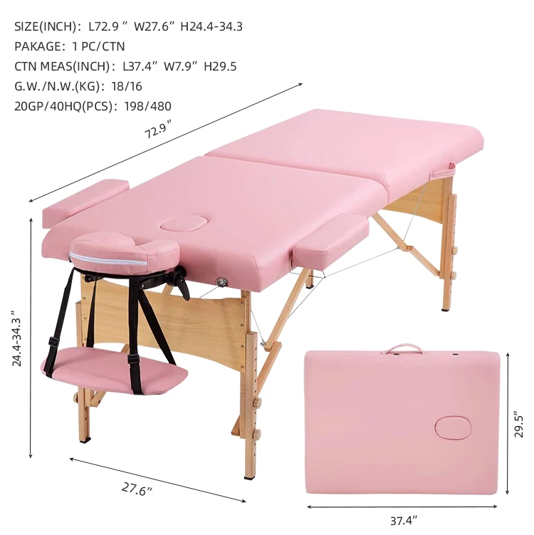 Sukar Massage Bed Folding Thermal Jade Portable Lash Bed Massage Bed