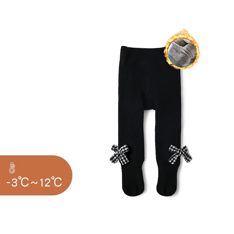 YS-B21097 Wholesale  kids tights Velvet Thicken Knitted Baby girls Pants Inner Fleeced baby Winter Leggings