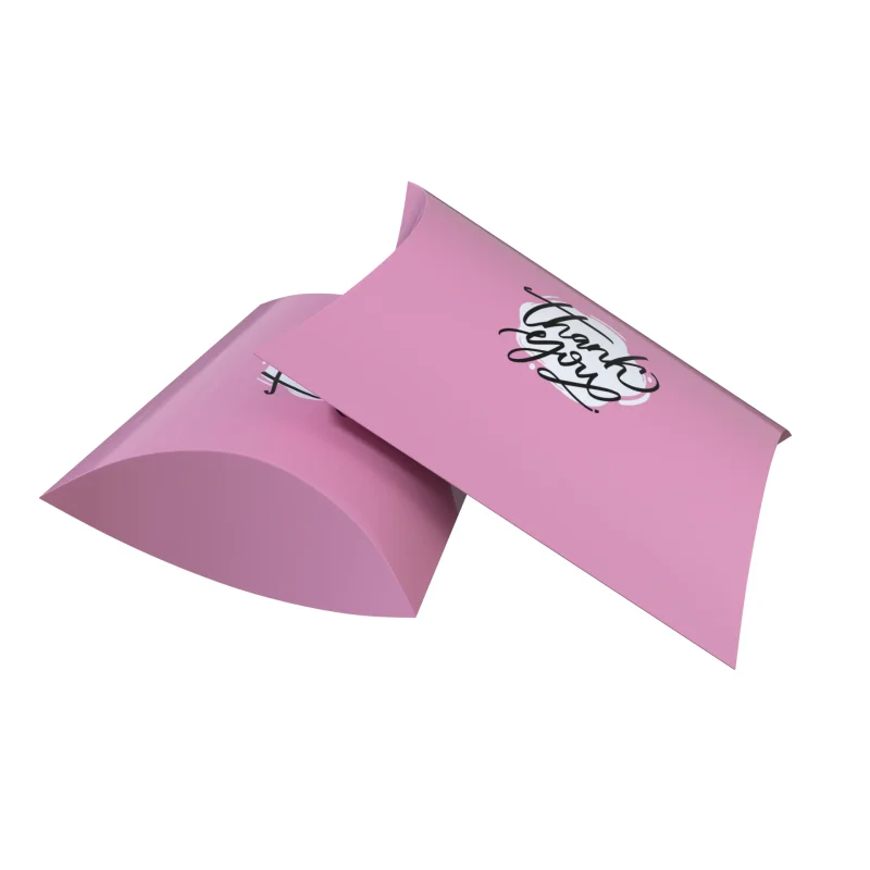 Customized Pillow Box Packaging Foldable Packaging Kraft Paper Pillow Box Gift Candy Pillow Box