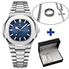 Blu, orologio+3pz+scatola (JZ0113+LT0414+LT0303+lpbox04)