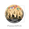 Brown  7-inch plates-10 pcs