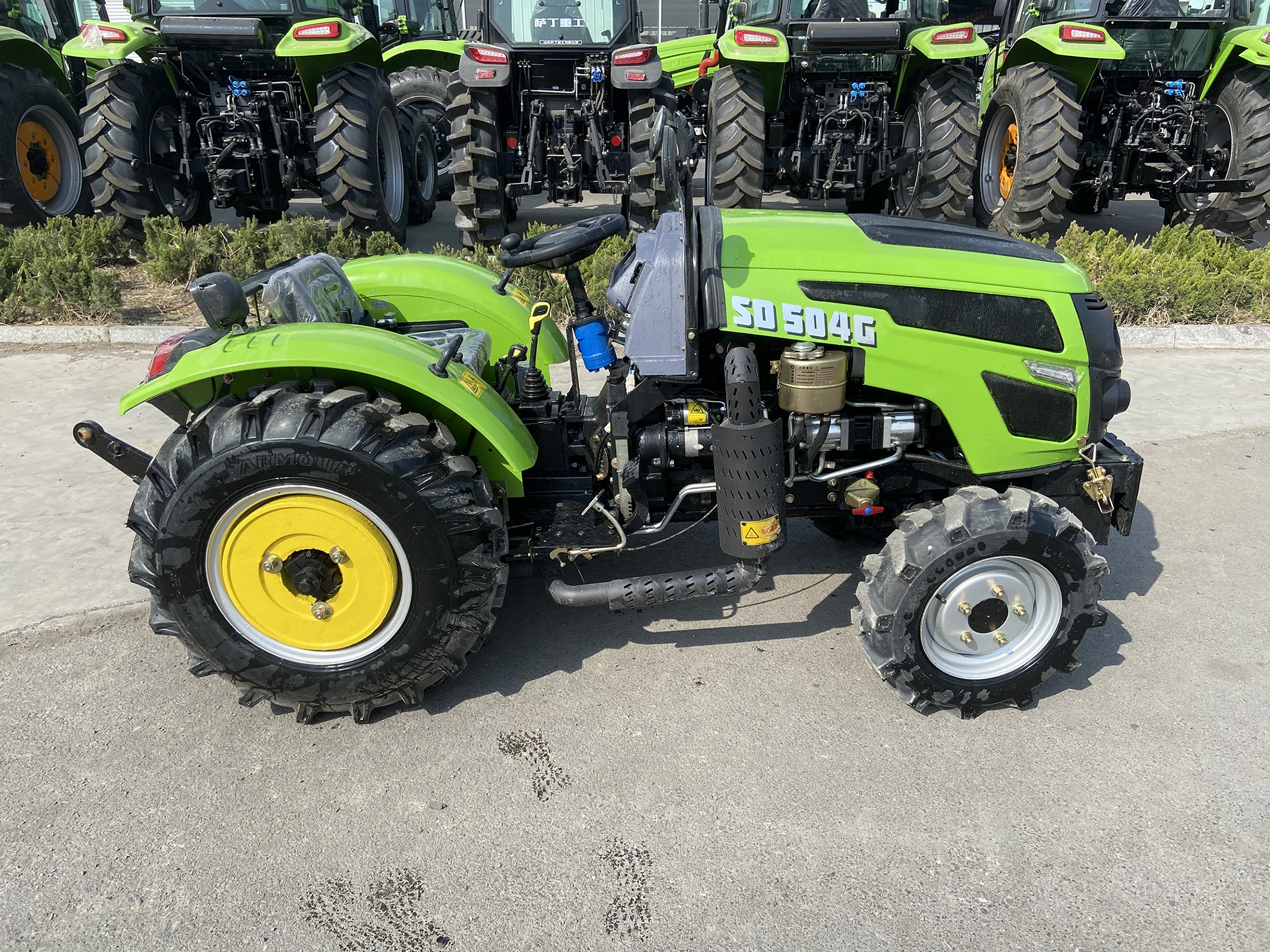 The 50 Hp Small Four-wheel Drive Tractor Dedicated To The Farm Provides ...