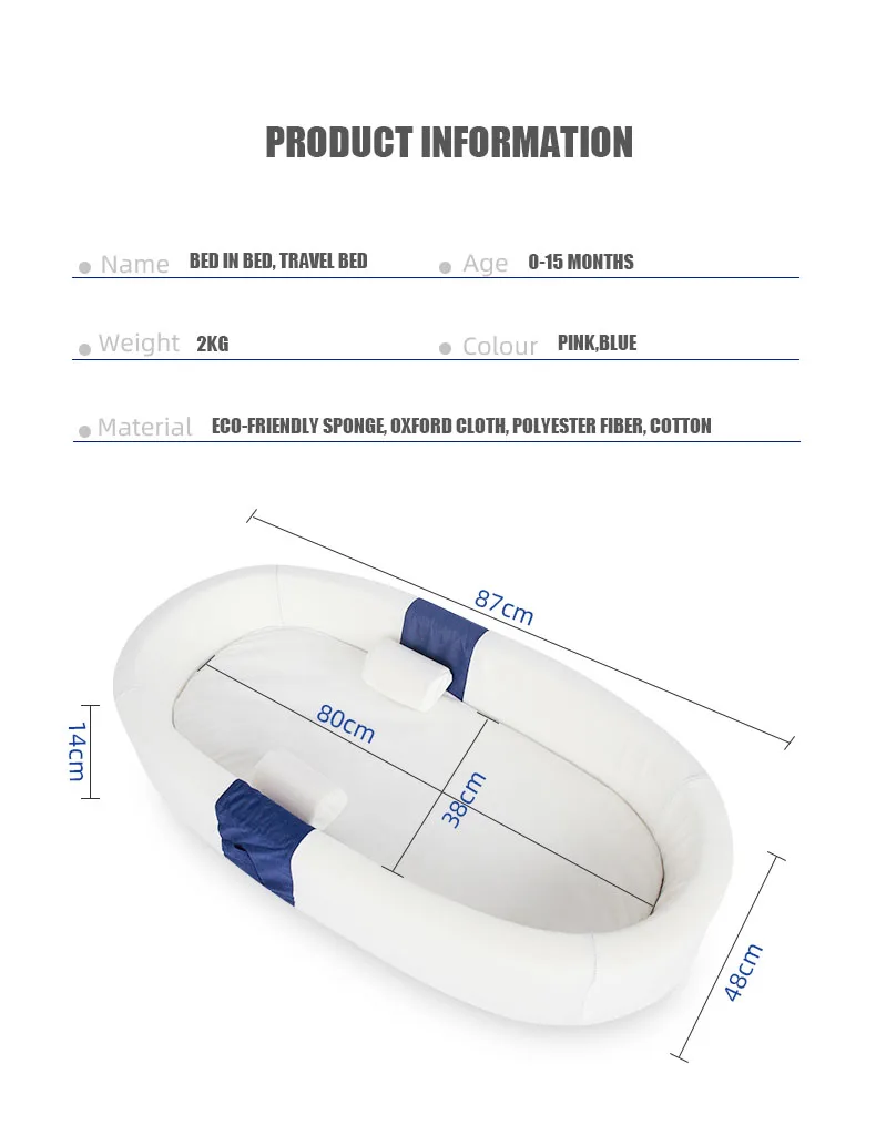 Portable Baby Bed Travel Foldable Infant Crib Baby Cots For