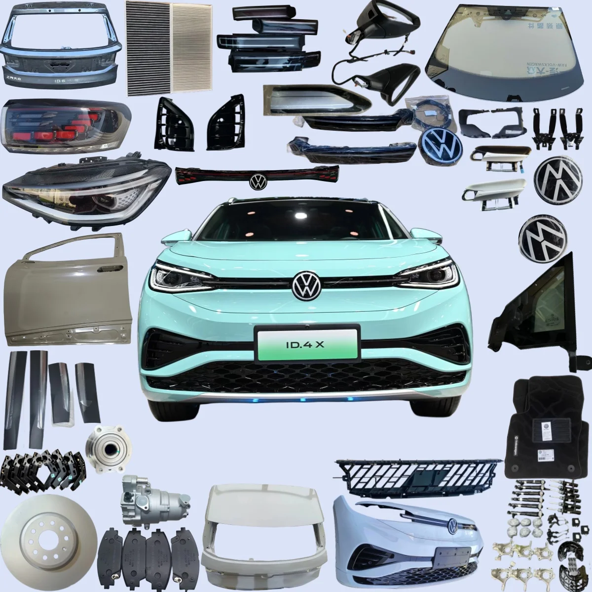 vw id4 volkswagen accessories spare parts whole car parts headlight ...