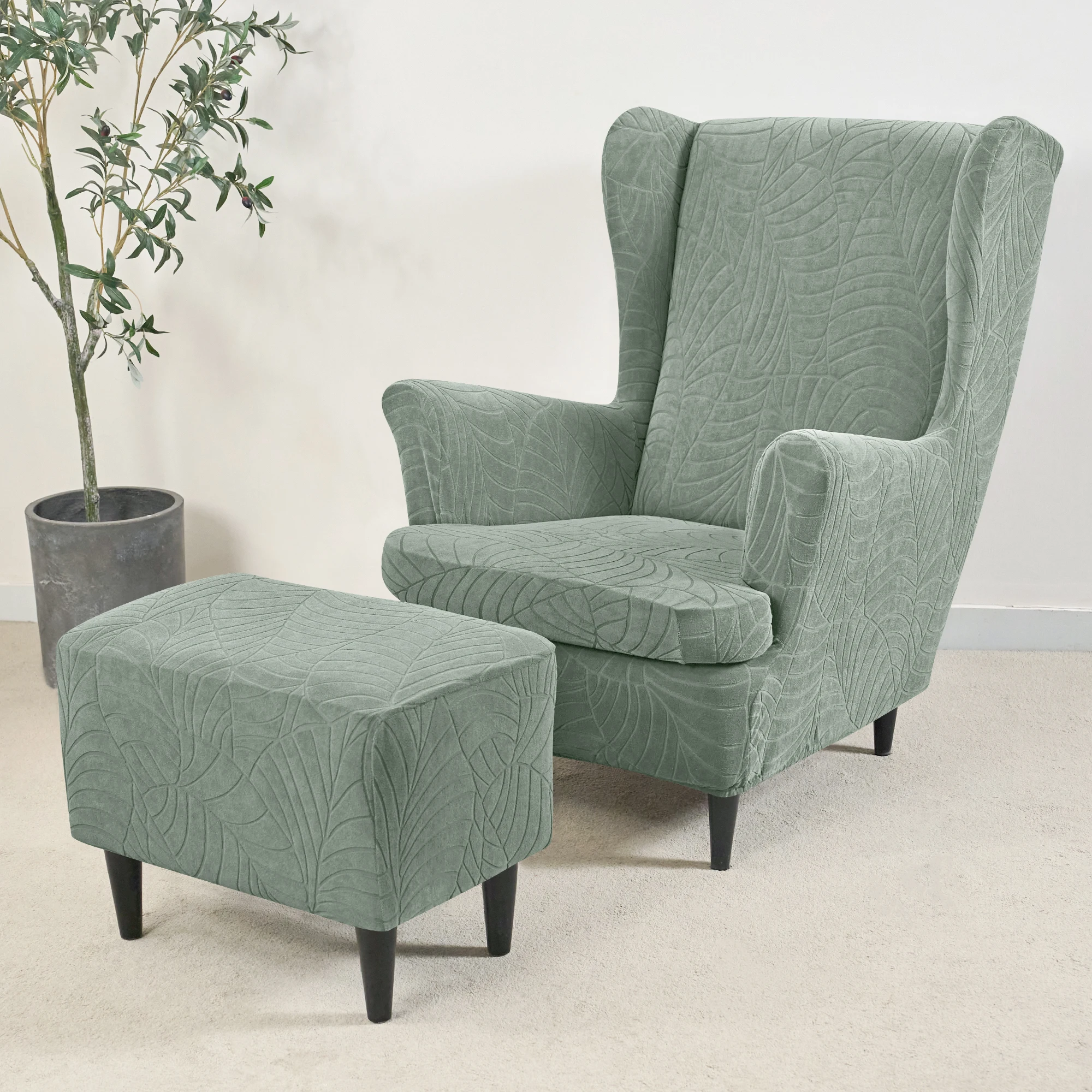 Wing Chair Slipcovers Pieces Stretch Spandex Chair Covers Sofa